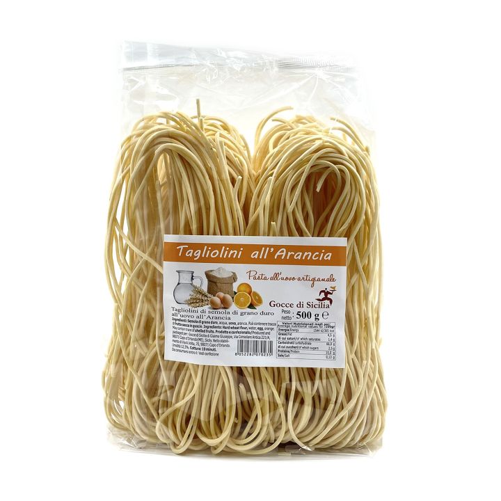 Handmade Tagliolini flavored with orange