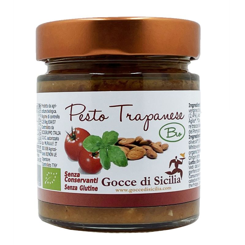 Organic Trapanese Pesto sauce for pasta. 190 gr