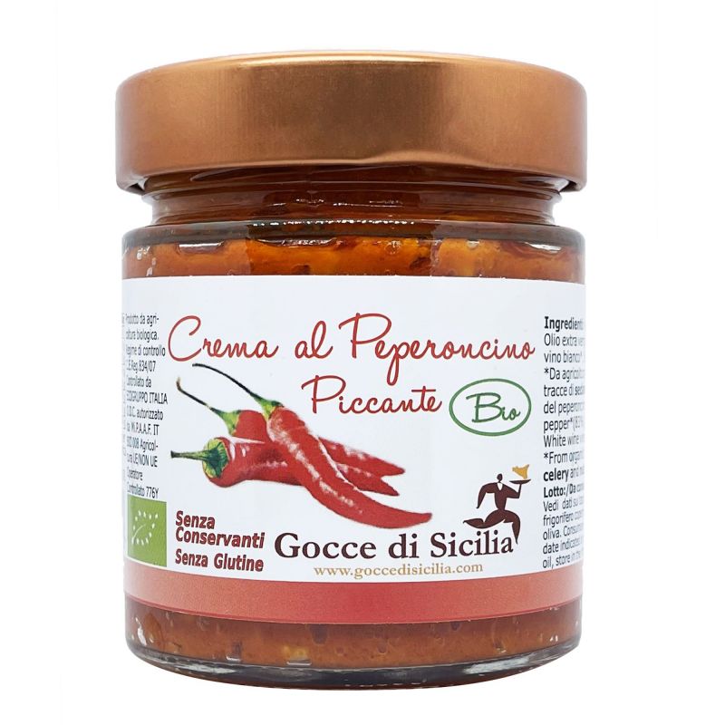 Crema di Peperoncino Piccante siciliano BIO 190 grammi