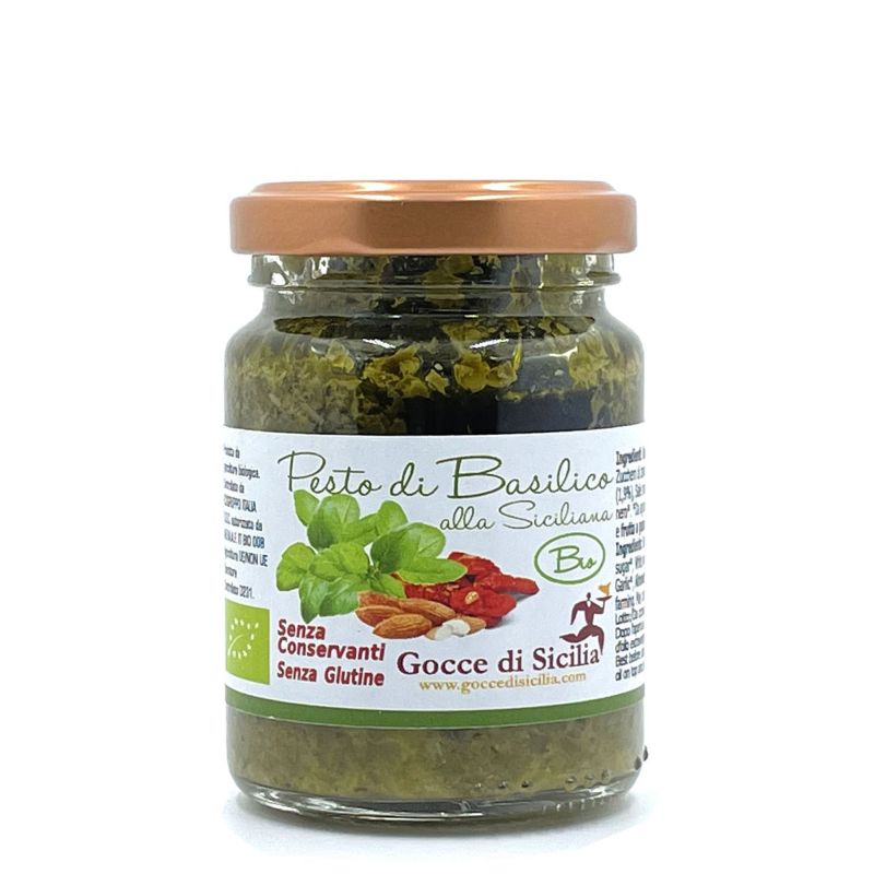 Sicilian Organic Basil Pesto - Ready to eat - 90 grams