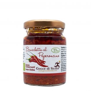 Chili Pepper Organic Patè Gocce di Sicilia - 90 grams