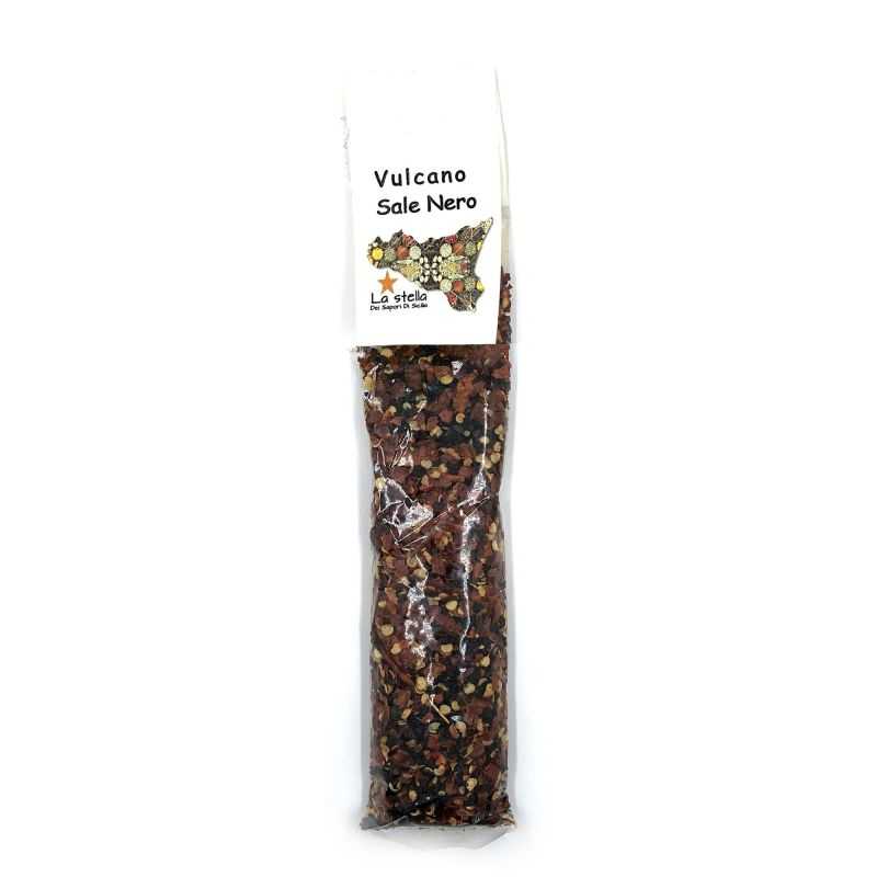 Flavored Black Salt VULCANO Condiment - 70 gr