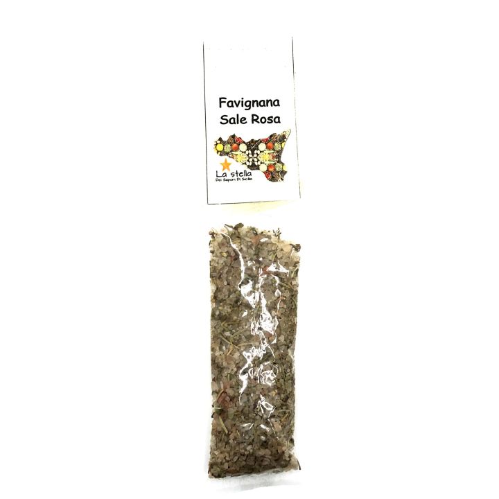 Flavored Pink Salt FAVIGNANA Condiment - 70 gr