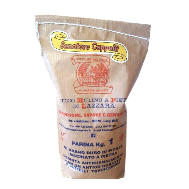 Farina di Senatore Cappello integrale - macinata a pietra naturale 1 kg