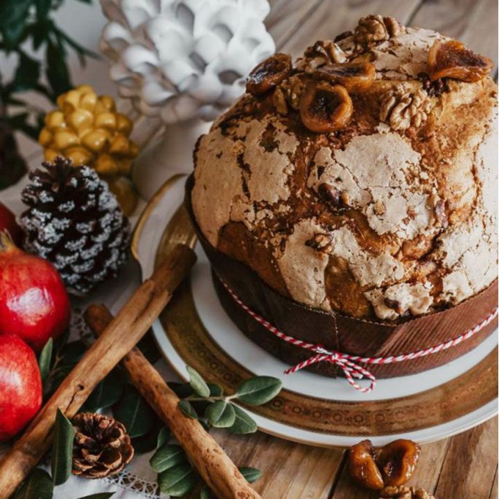 Artisan panettone with dried figs and Nebrodi walnuts 1 Kg