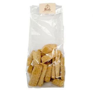 Pack of shortbread biscuits with sesame