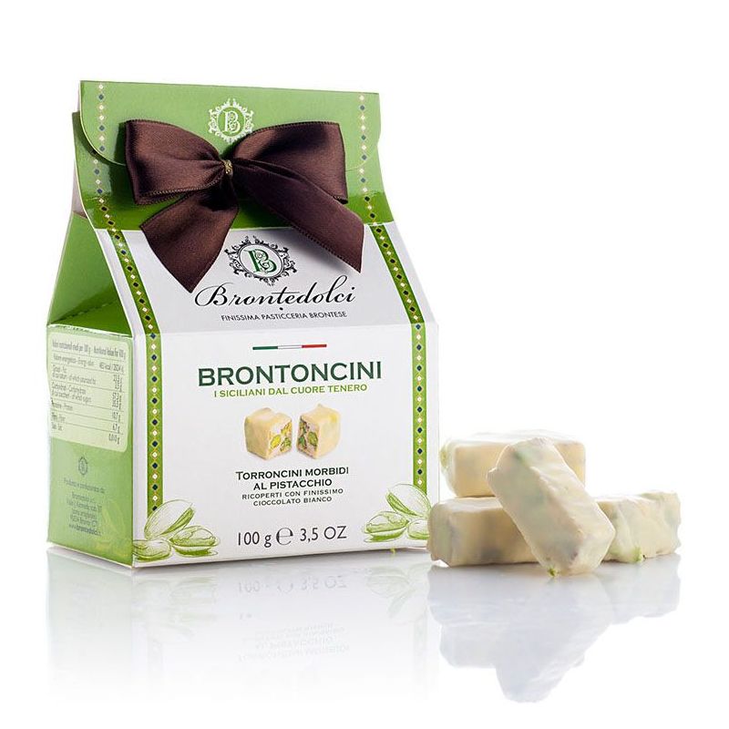 Brontoncini morbidi al pistacchio 100 grammi.