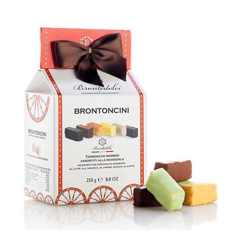 Brontoncini misti, torroncini morbidi assortiti alla Mandorla 250 grammi.