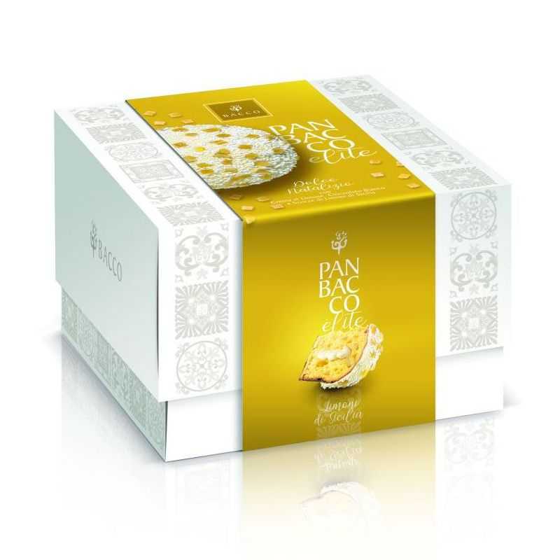 Panbacco Elite Panettone farcito con crema e canditi di limone 1Kg