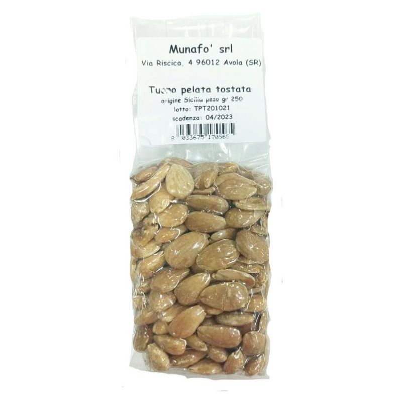 Peeled and toasted almond variety Tuono - pack of 250 grams