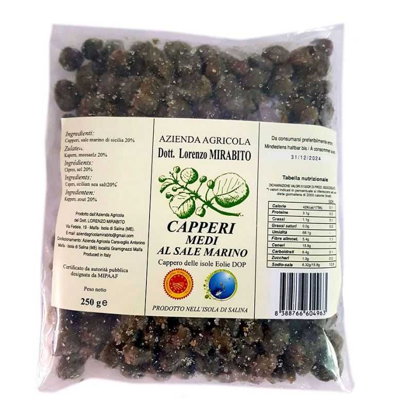 Capers in salt from the Aeolian Islands, large pack Capers in salt from the Aeolian Islands, large pack