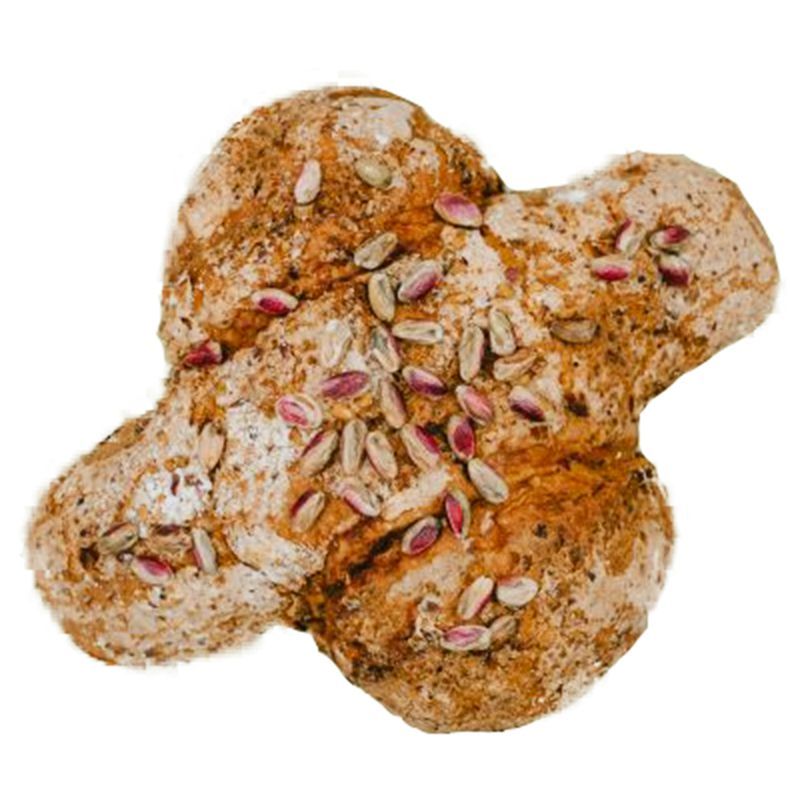 Handmade Sicilian pistachio colomba with pistachio cream