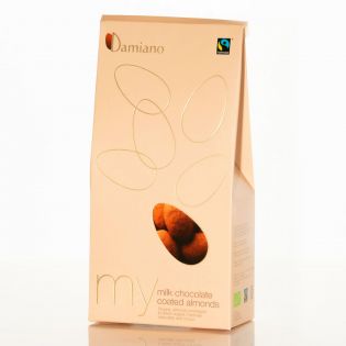 Toasted almonds covered with milk chocolate Damiano 100g