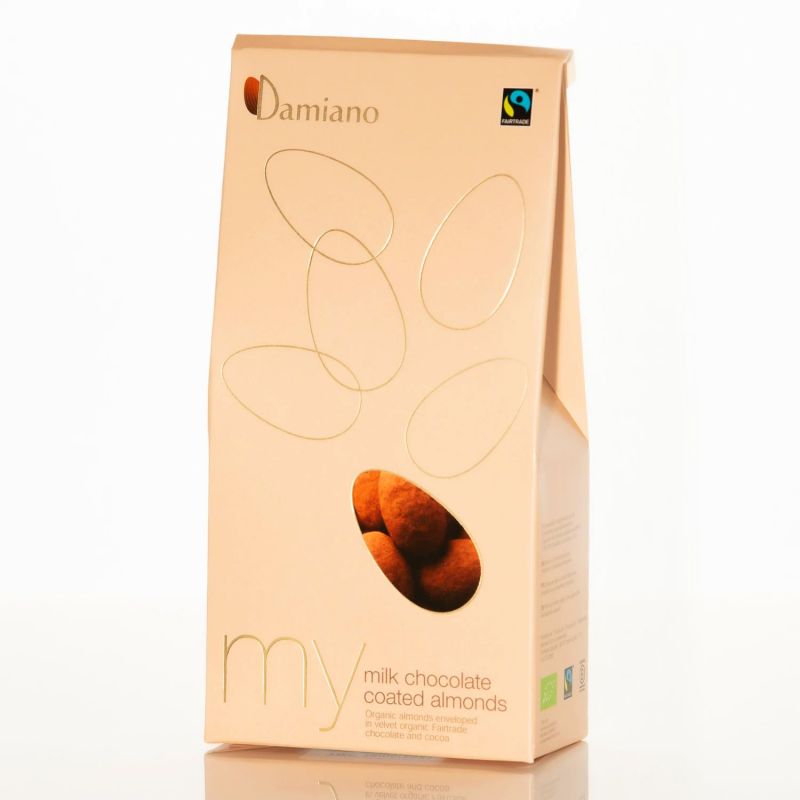 Mandorle tostate ricoperte di cioccolato al latte 100 g - Damiano
