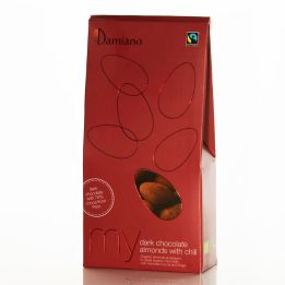 Toasted almonds covered with dark chocolate and chilli 100 g - BIO