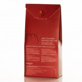 Mandorle BIO ricoperte di Cioccolato fondente e Peperoncino 100 g