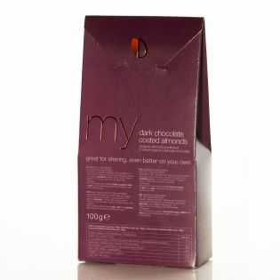 Toasted almonds covered with dark chocolate 100 g - BIO
