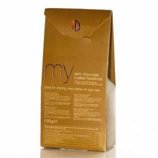 Toasted Hazelnuts covered with dark chocolate 100 g - BIO