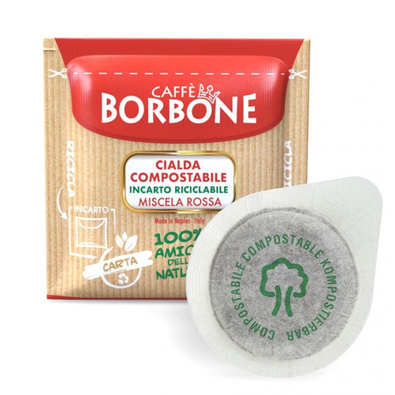 Cialde Filtro Carta ESE 44 mm Miscela ROSSA - Caffè Borbone
