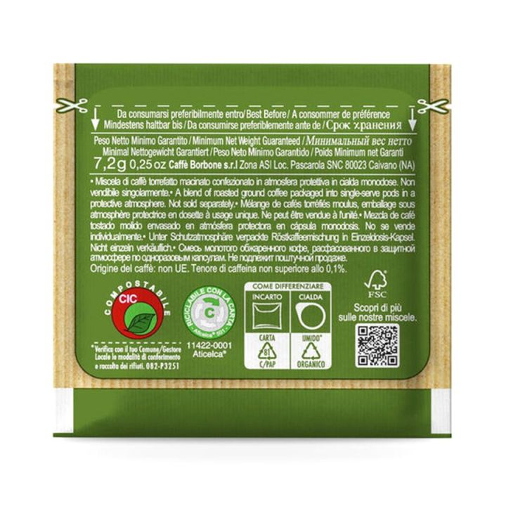 ESE Paper Filter Pods 44 mm DEK Blend - Bourbon Coffee