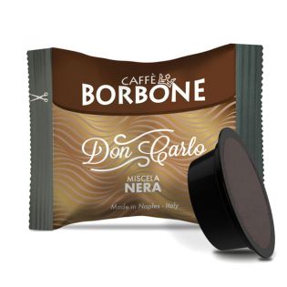 Caffè Borbone BLACK Don Carlo - A Modo Mio 50-100 Coffee Capsules suitable