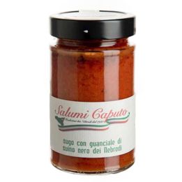 Sugo pronto siciliano con guanciale di puro Suino Nero dei Nebrodi.