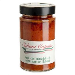 Ragù pronto siciliano con Mortadella di puro Suino Nero dei Nebrodi.