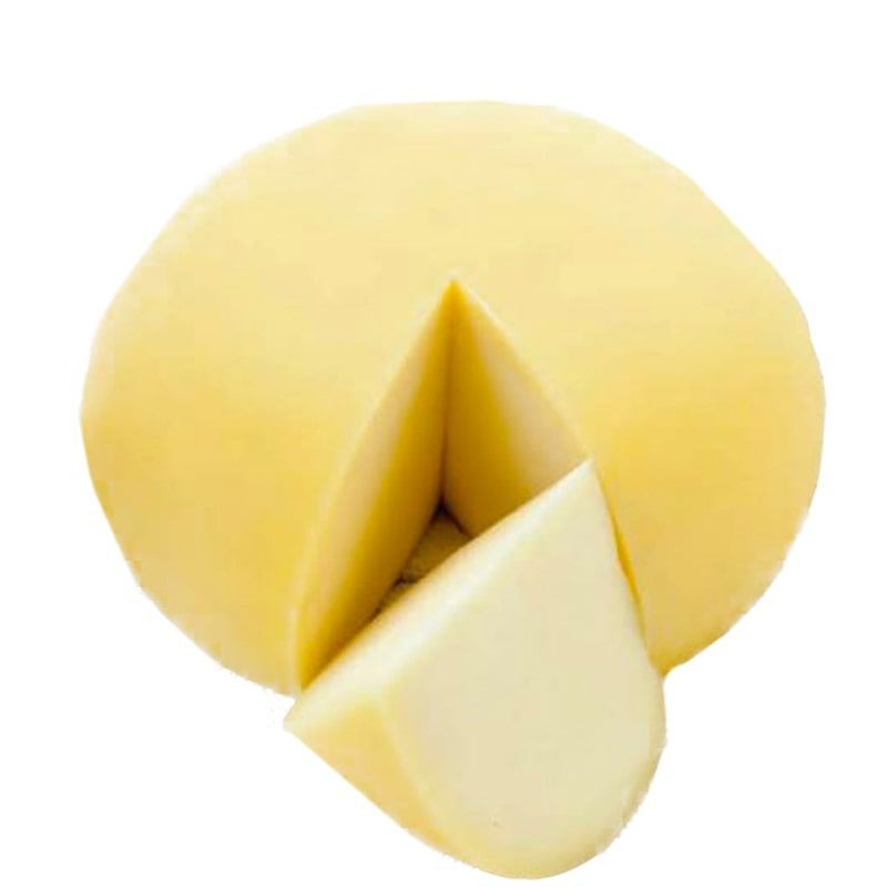 Half squashed sicilian provola cheese