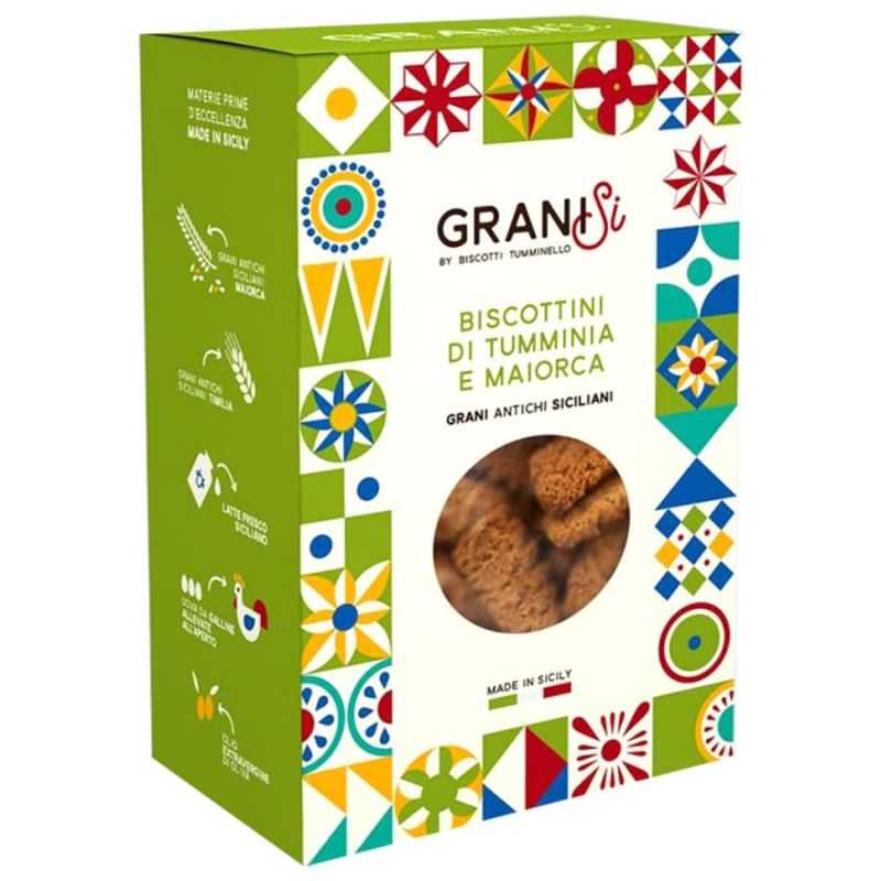 Granisì, wholemeal tumminia and majorca biscuits