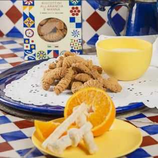 Sicilian manna and orange biscuits