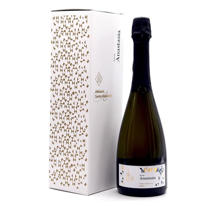 Sparkling wine brut classic method Abbazia Santa Anastasia in box