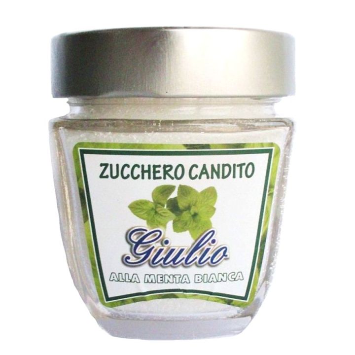 White mint flavored candied sugar