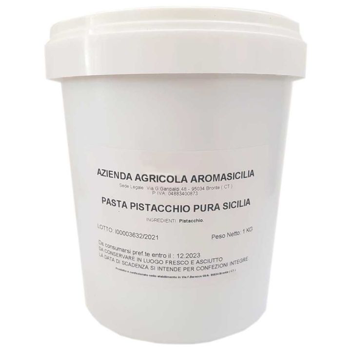 Pure Sicilian Pistachio 100% paste 1 Kg Semi-finished product for ice cream