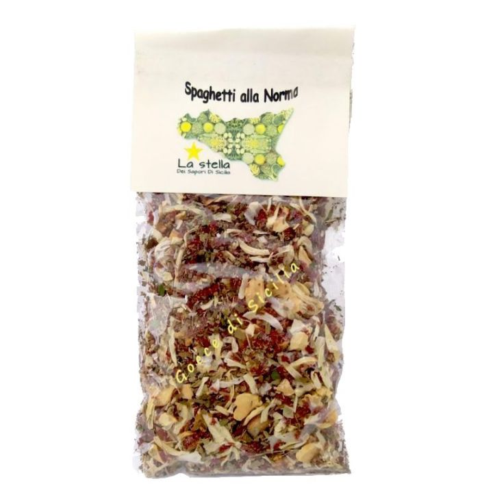 Pasta alla norma, ready-to-use pasta condiment, ideal for 2 kg of pasta