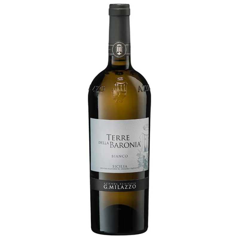 Vino bianco biologico Terre della Baronia della cantina Milazzo