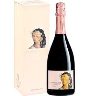 Vintage brut rosé sparkling wine from the Donnafugata winery, in a box