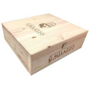 Wooden box 3 places Milazzo wines