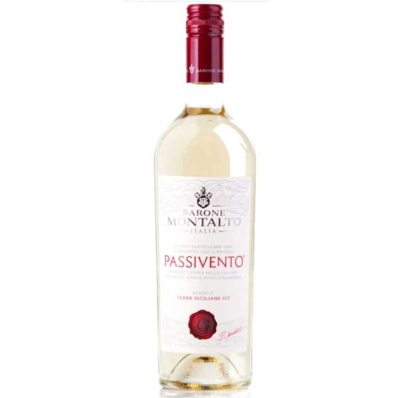 Sicilian white wine Passivento from Grecanico, Catarratto, Chardonnay grapes Sicilian white wine Passivento from Grecanico, Catarratto, Chardonnay grapes