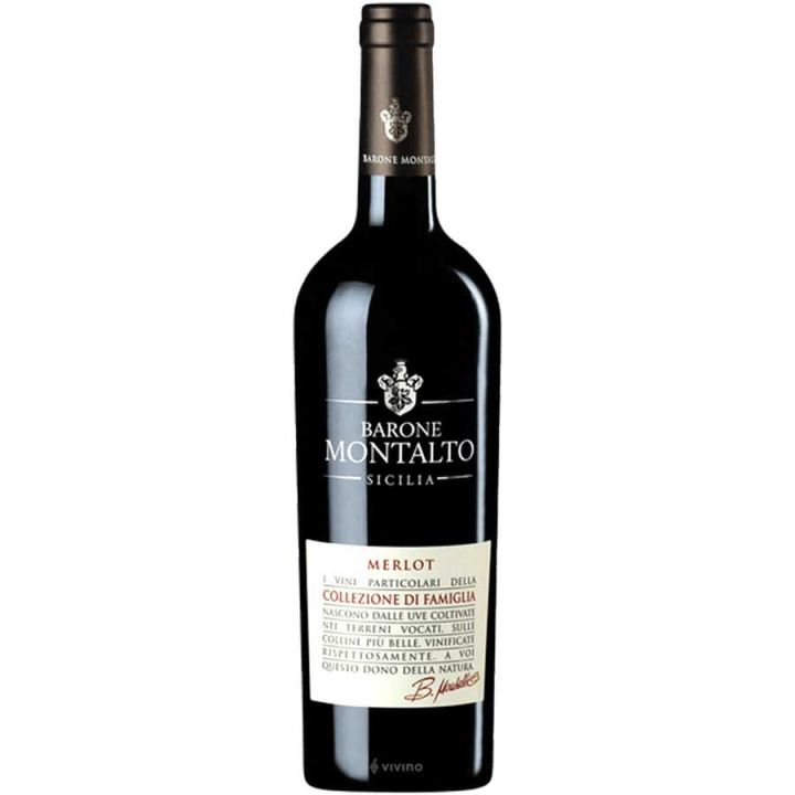 Merlot wine by Barone Montalto, Sicilian red wine