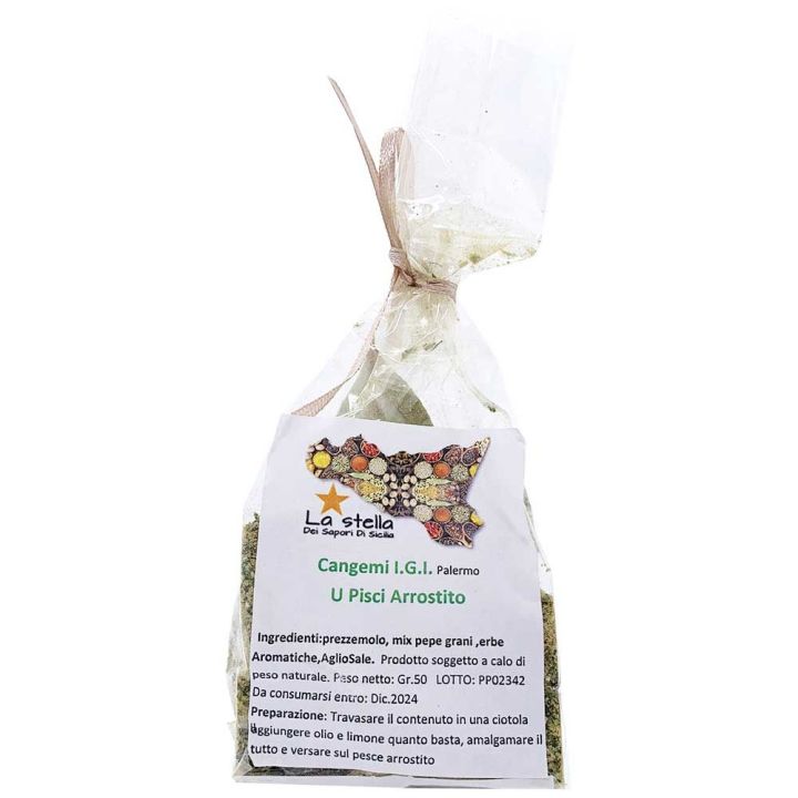 Mix di erbe aromatiche e spezie per insaporire pesce e carne