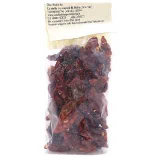 Dried tomatoes, dried in the Sicilian sun. 100g pack