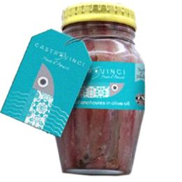 Anchovy fillets from the Mediterranean, in a 160g jar