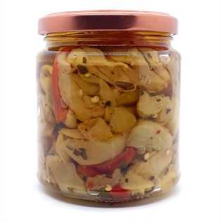 Aubergine fillets in oil, for gourmet sandwiches