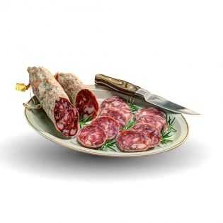 Salame Sant'Angelo IGP in pieces