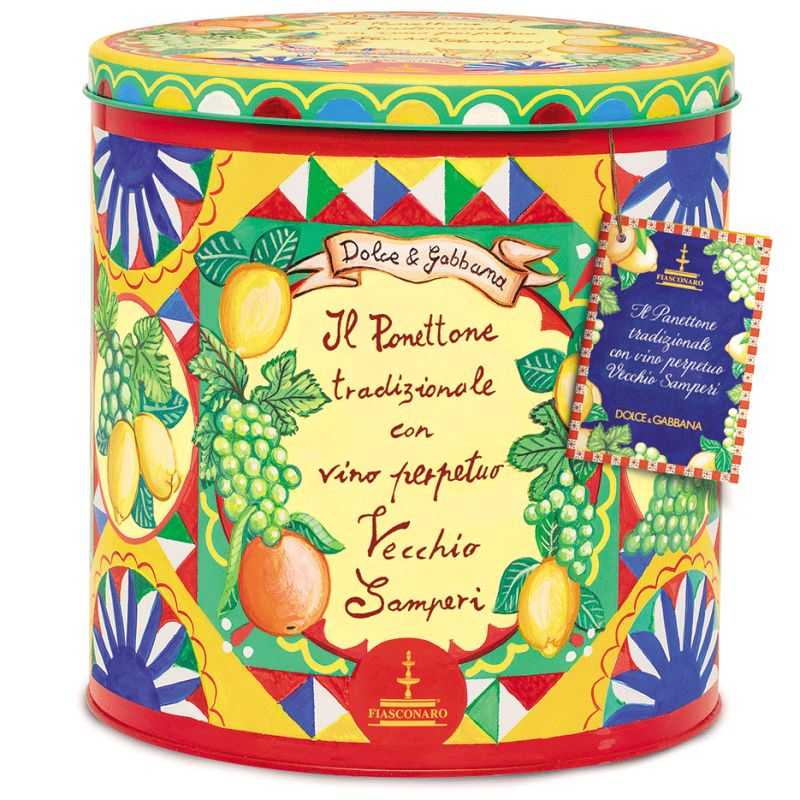 Panettone Dolce e Gabbana con Vecchio Samperi - latta da collezione