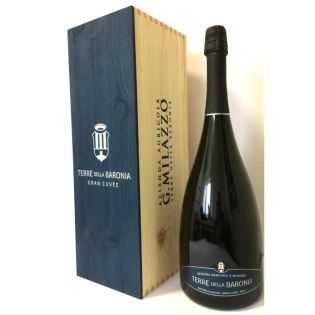 Terre della Baronia Gran Cuvèe - Magnum - Wooden Box - Milazzo Metodo Classico Sparkling Wine - Az. Milazzo