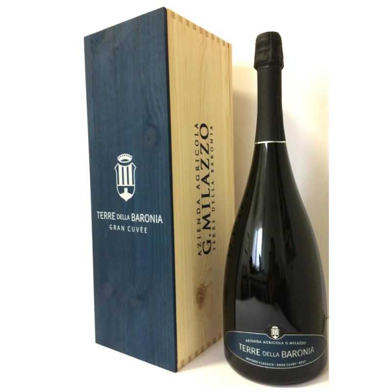 Terre della Baronia grand Cuvèe Brut MAGNUM - Wooden Box - Classic Method Az. Agr. Milazzo