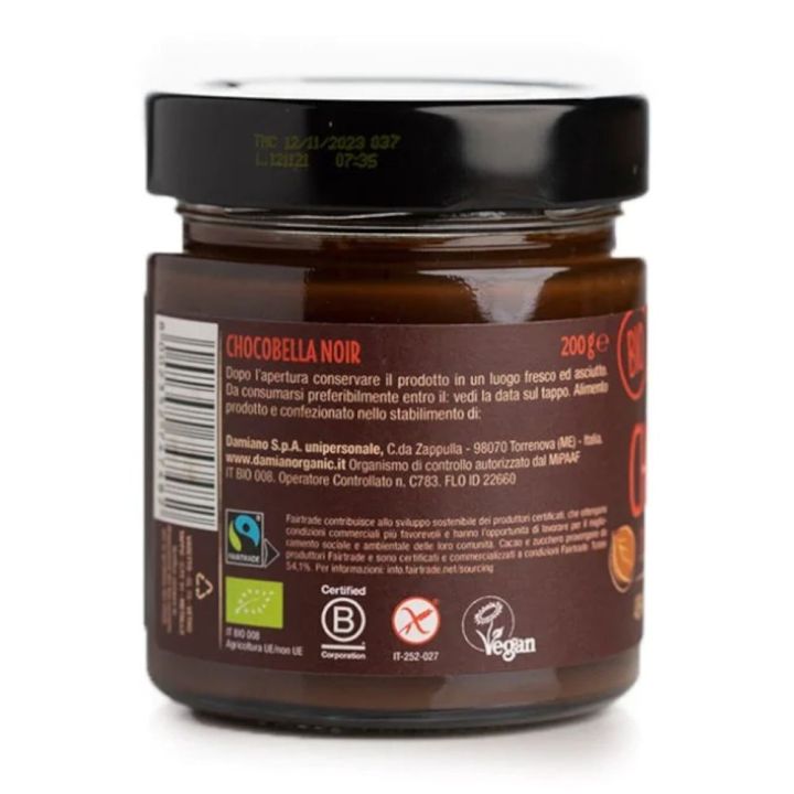 Chocobella Noir al Peperoncino BIO 200 g - Damiano Think Organic