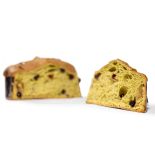 slice of artisan dove with black cherries and pistachio