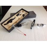 Walnut box for wines with accessories
